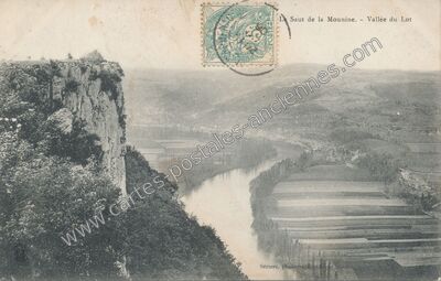 Carte postale ancienne Le Saut de la Mounine. - Vallée du Lot — Saujac (Aveyron)