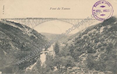 Carte postale ancienne Pont de Tanus — Tauriac-de-Naucelle (Aveyron)