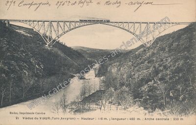 Carte postale ancienne Viaduc de Viaur — Tauriac-de-Naucelle (Aveyron)