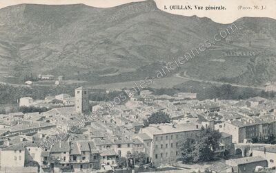 Carte postale ancienne Vue générale — Quillan (Aude)