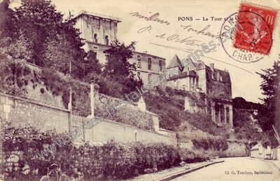 Carte postale ancienne La Tour et le — Pons (Charente-Maritime)