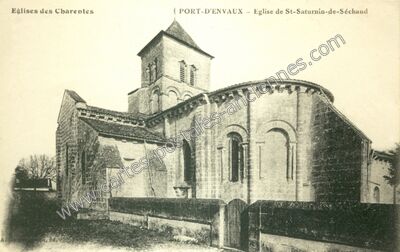Carte postale ancienne Eglises des Charentes - Eglise de St-Saturnin-de-Séchaud — Port-d'Envaux (Charente-Maritime)