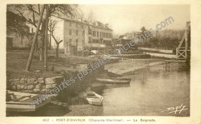 Carte postale ancienne La Baignade — Port-d'Envaux (Charente-Maritime)
