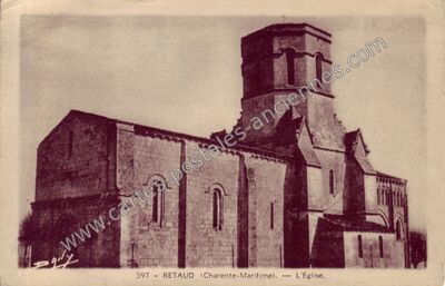 Carte postale ancienne L'Eglise — Rétaud (Charente-Maritime)
