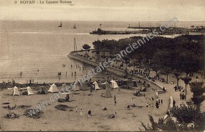 Carte postale ancienne Le Square Botton — Royan (Charente-Maritime)