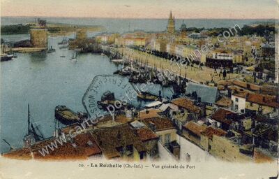Carte postale ancienne Vue générale du Port — La Rochelle (Charente-Maritime)