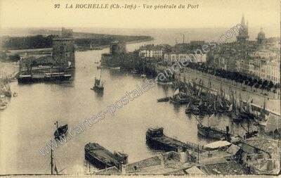 Carte postale ancienne Vue générale du Port — La Rochelle (Charente-Maritime)