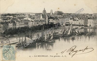 Carte postale ancienne Vue générale — La Rochelle (Charente-Maritime)
