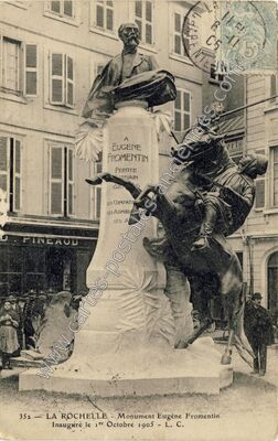 Carte postale ancienne Monument Eugène Fromentin — La Rochelle (Charente-Maritime)