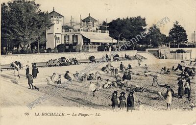 Carte postale ancienne La Plage — La Rochelle (Charente-Maritime)