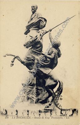 Carte postale ancienne Statue de Eug Fromentin — La Rochelle (Charente-Maritime)
