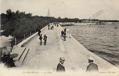 Carte postale ancienne La Plage — La Rochelle (Charente-Maritime)