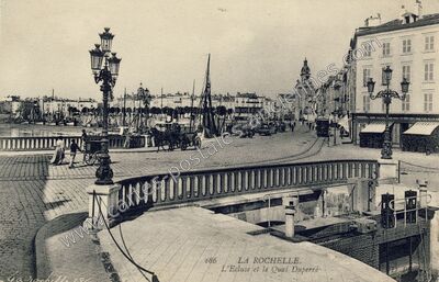 Carte postale ancienne L'Ecluse et le Quai Duperré — La Rochelle (Charente-Maritime)