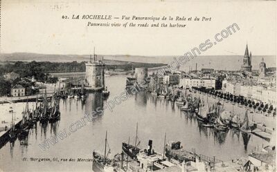 Carte postale ancienne Vue Panoramique de la Rade et du Port — La Rochelle (Charente-Maritime)