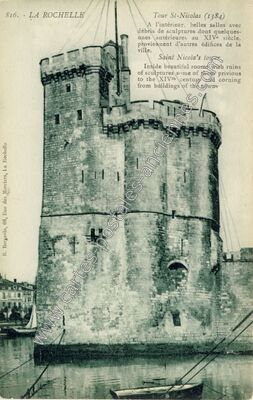Carte postale ancienne Tour St-Nicolas — La Rochelle (Charente-Maritime)