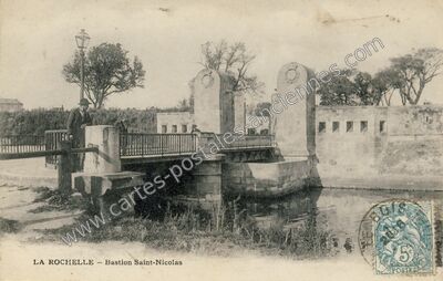 Carte postale ancienne Bastion Saint-Nicolas — La Rochelle (Charente-Maritime)