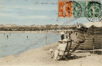 Carte postale ancienne Plage — Royan (Charente-Maritime)