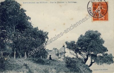 Carte postale ancienne Sur la Falaise à Vallières — Royan (Charente-Maritime)