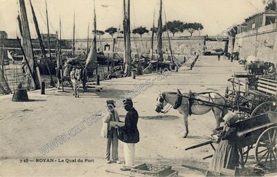 Carte postale ancienne Le Quai du Port — Royan (Charente-Maritime)