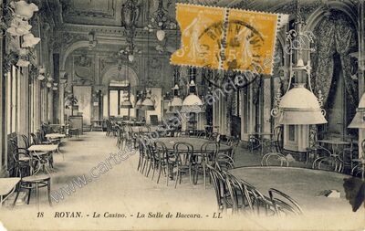Carte postale ancienne Le Casino. - La Salle de Baccara — Royan (Charente-Maritime)
