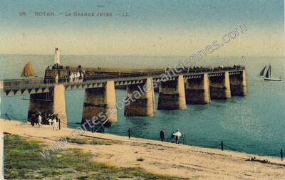 Carte postale ancienne La Grande Jetée — Royan (Charente-Maritime)