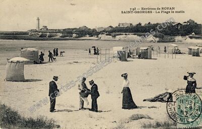 Carte postale ancienne La Plage le matin — Saint-Georges-de-Didonne (Charente-Maritime)