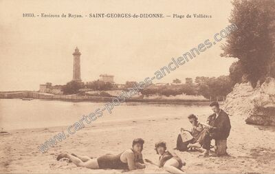Carte postale ancienne Plage de Vallières — Saint-Georges-de-Didonne (Charente-Maritime)