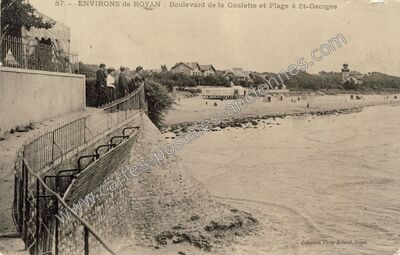 Carte postale ancienne Boulevard de la Goulette et Plage à St-Georges — Saint-Georges-de-Didonne (Charente-Maritime)