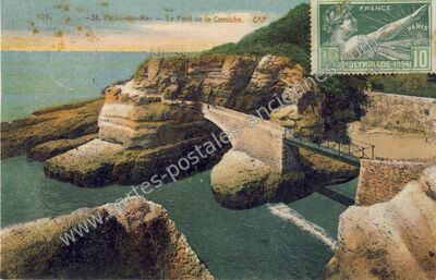 Carte postale ancienne Le Pont de la Corniche — Saint-Palais-sur-Mer (Charente-Maritime)