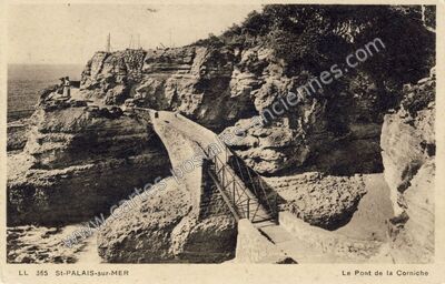 Carte postale ancienne Le Pont de la Corniche — Saint-Palais-sur-Mer (Charente-Maritime)