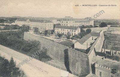 Carte postale ancienne Casernes du Génie — Montpellier (Hérault)
