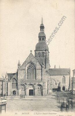 Carte postale ancienne L'Eglise Saint-Sauveur — Dinan (Côtes-d'Armor)