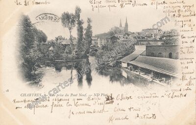 Carte postale ancienne Vue prise du Pont Neuf — Chartres (Eure-et-Loir)