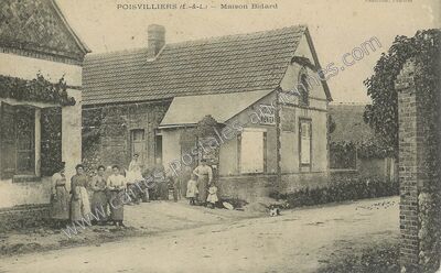 Carte postale ancienne Maison Bidard — Poisvilliers (Eure-et-Loir)