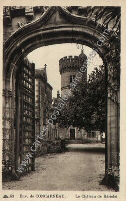 Carte postale ancienne Chateau de Keriolet — Concarneau (Finistère)