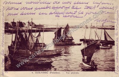 Carte postale ancienne Vue générale — Guilvinec (Finistère)