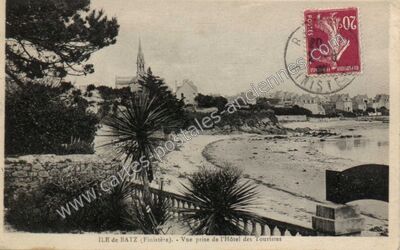 Carte postale ancienne Vue prise de l'Hôtel des Touristes — Île-de-Batz (Finistère)