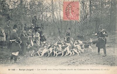 Carte postale ancienne Rallye de Juigne — Château-la-Vallière (Indre-et-Loire)