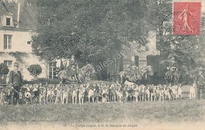Carte postale ancienne Rallye de Juigne — Château-la-Vallière (Indre-et-Loire)