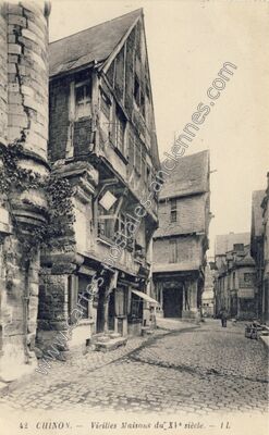 Carte postale ancienne Vieilles Maisons du XVe siècle — Chinon (Indre-et-Loire)