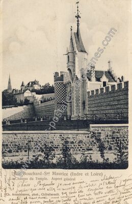 Carte postale ancienne Chateau du Temple — L'Île-Bouchard (Indre-et-Loire)