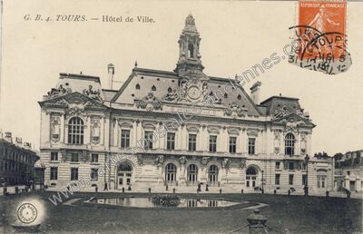 Carte postale ancienne Hôtel de Ville — Tours (Indre-et-Loire)