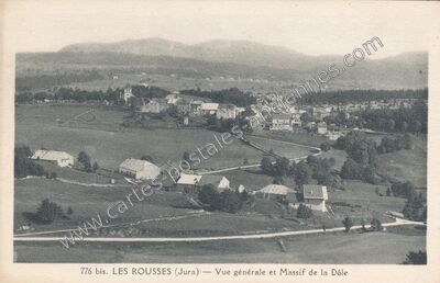 Carte postale ancienne Vue générale et Massif de la Dôle — Les Rousses (Jura)