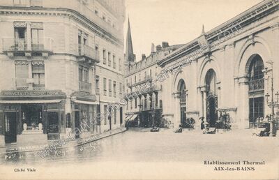 Carte postale ancienne Etablissement Thermal — Aix-les-Bains (Savoie)