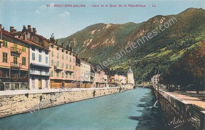 Carte postale ancienne Moutiers Salins — Moûtiers (Savoie)