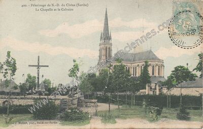 Carte postale ancienne La Chapelle du Chene — Vion (Sarthe)