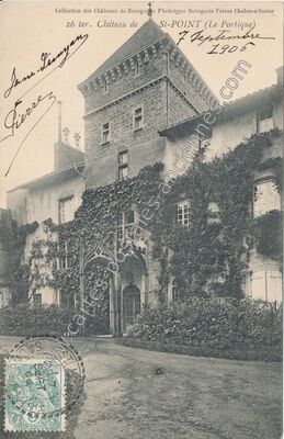 Carte postale ancienne Chateau de St Point — Saint-Point (Saône-et-Loire)