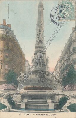 Carte postale ancienne Monument Carnot — Lyon (Rhône)