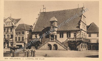 Carte postale ancienne L'HOTEL DE VILLE — Molsheim (Bas-Rhin)