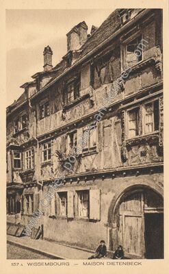 Carte postale ancienne Maison Dietenbeck — Wissembourg (Bas-Rhin)